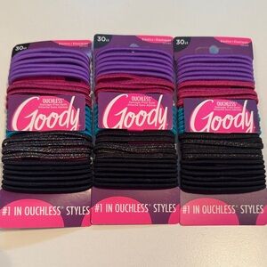 Goody NWT 3-30ct elastic hair ties